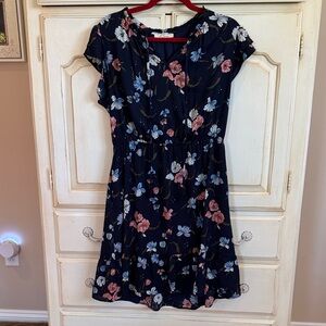 Les Serein Floral Navy Dress